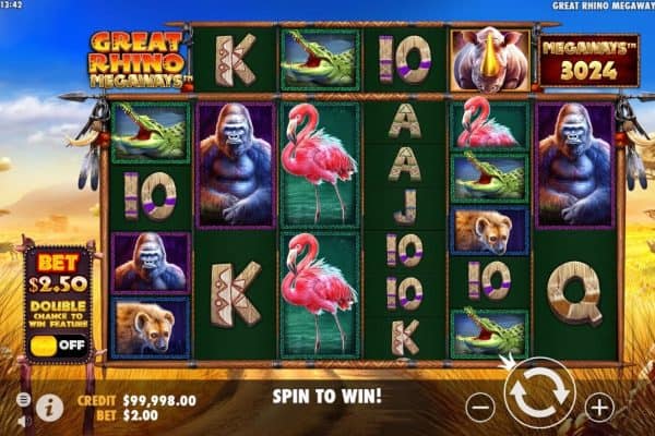 Aksi Seru di Padang Afrika Great Rhino Megaways OLE777