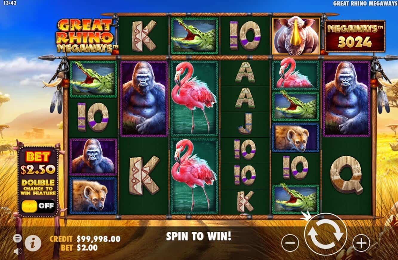 Aksi Seru di Padang Afrika Great Rhino Megaways OLE777